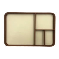 Magideal - Bandeja Para La Bandeja De Valet Bandeja 4 Sujeto Moderno, Debido A La Resistencia De La Estación De Joyería De Teléfono Para Fondos De Pantalla Resis Beige Marrón