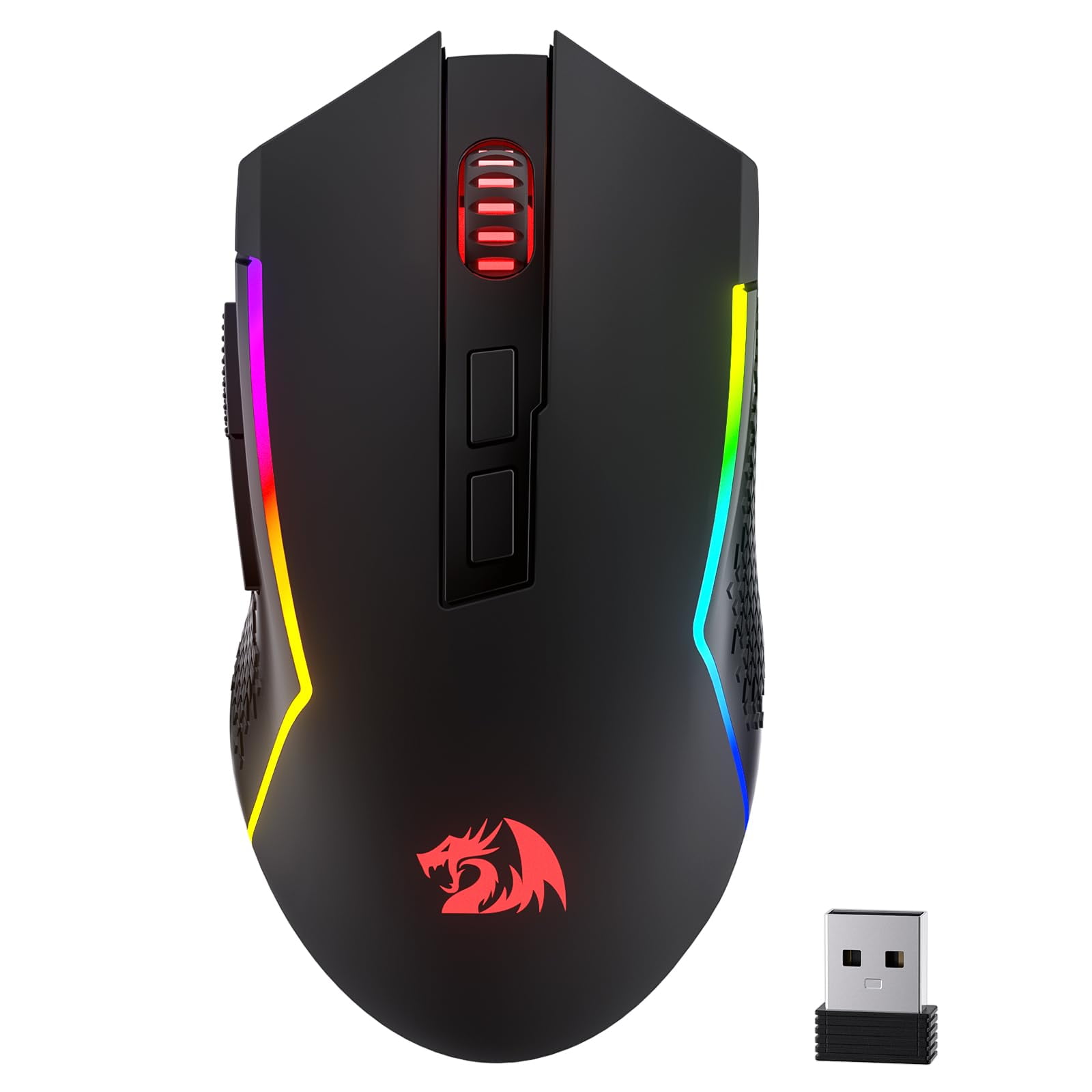 Redragon - Ratón Inalámbrico Para Juegos M693 Lit 12800 Dpi