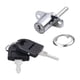 thumbnail image 5 of Cerradura de émbolo de empuje Cerradura de émbolo de aleación de zinc Cerradura de gabinete de cabezal de cilindro portátil Cerradura de cajón Cerradu 16mm Plata, 5 of 5