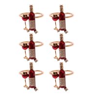 Magideal - 6 Uds Servilletero Decoración Fácil Instalación Servilletas Hebillas Servilletero Hebilla Para Fiesta De Cumpleaños Aniversario Mesa De Cena De Boda