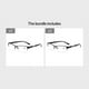 thumbnail image 4 of 1pair Stylish Semi-Rimless Reading Glasses for Men - Perfect for Business and Presbyopia Correction, 4 of 4
