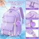 thumbnail image 2 of Set de mochilas Fimibuke para niñas, impermeable, con lonchera, color morado, 2 of 3