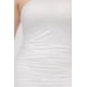 thumbnail image 4 of Saronite Vestido Midi Ajustado de un Solo Hombro con Fruncido, Sexy y Liso, Blanco (Talla Grande para Mujer), 4 of 5