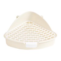 Ioensy - Bandeja De Arena Para Conejos, Orinal Para Animales Pequeños, Entrenador Para Hámster, Chinchillas, Hurones, Blanco