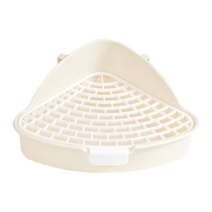 Ioensy - Bandeja De Arena Para Conejos, Orinal Para Animales Pequeños, Entrenador Para Hámster, Chinchillas, Hurones, Blanco