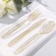 thumbnail image 4 of Platería desechable de plástico WDF 360 Gold Glitter 360 unidades, 4 of 9