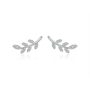 La Garza - Aros Plata Mujer Hojas Olivo