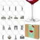 thumbnail image 2 of Abalorios para copas de vino Gnollko Travel, 16 unidades, para vasos Stem, 2 of 8