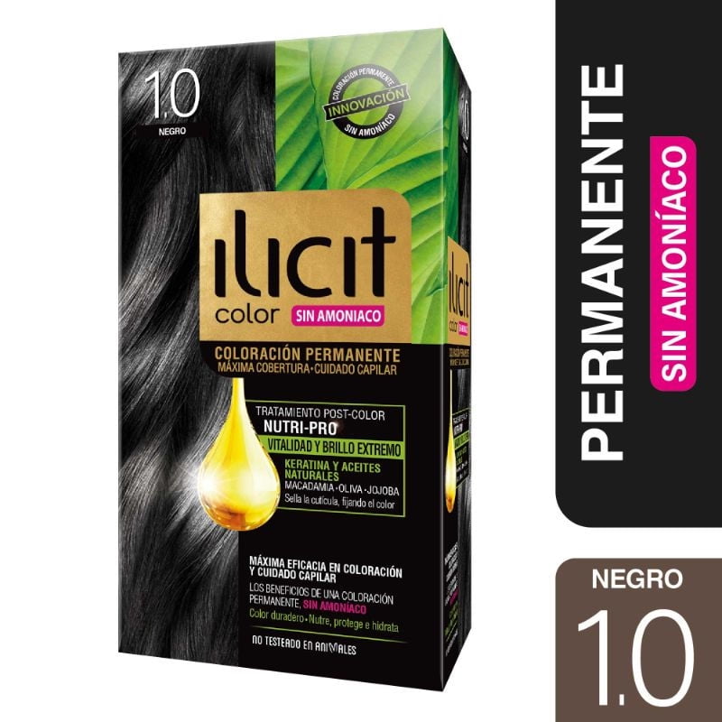 Ilicit - Coloración Permanente Sin Amoníaco Negro