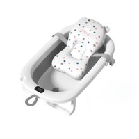 Babyluna - Tina Bañera Plegable Bebé Con Termómetro Y Cojín Gris