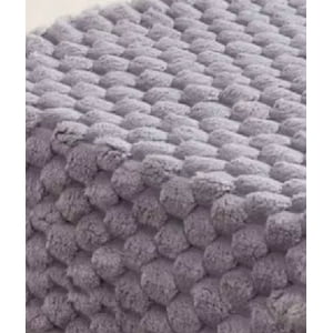 Genérico - Piecera Plush Peludita 2 Plazas O King 70X190 Cm Color Gris Claro