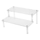 thumbnail image 3 of Claro Transparente Escalera Nivel Acrílico Estante Encimera Elevadores Vitrina 2 Escalera, 3 of 5