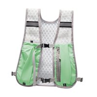 Magideal - Hidratación Chaleco Mochila Deportiva Ligera Con Compartimento Para Botella Y Bolsillo Para Teléfono Nylon Resistente Con Tiras Reflectantes Adecuado Verde