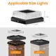 thumbnail image 3 of Luces para tapa de poste APONUO, paquete de 12, impermeables IP65, color negro, 3 of 8