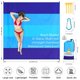 thumbnail image 2 of Manta de playa BYDOLL impermeable a prueba de arena para 4-7 adultos, color azul, 2 of 7