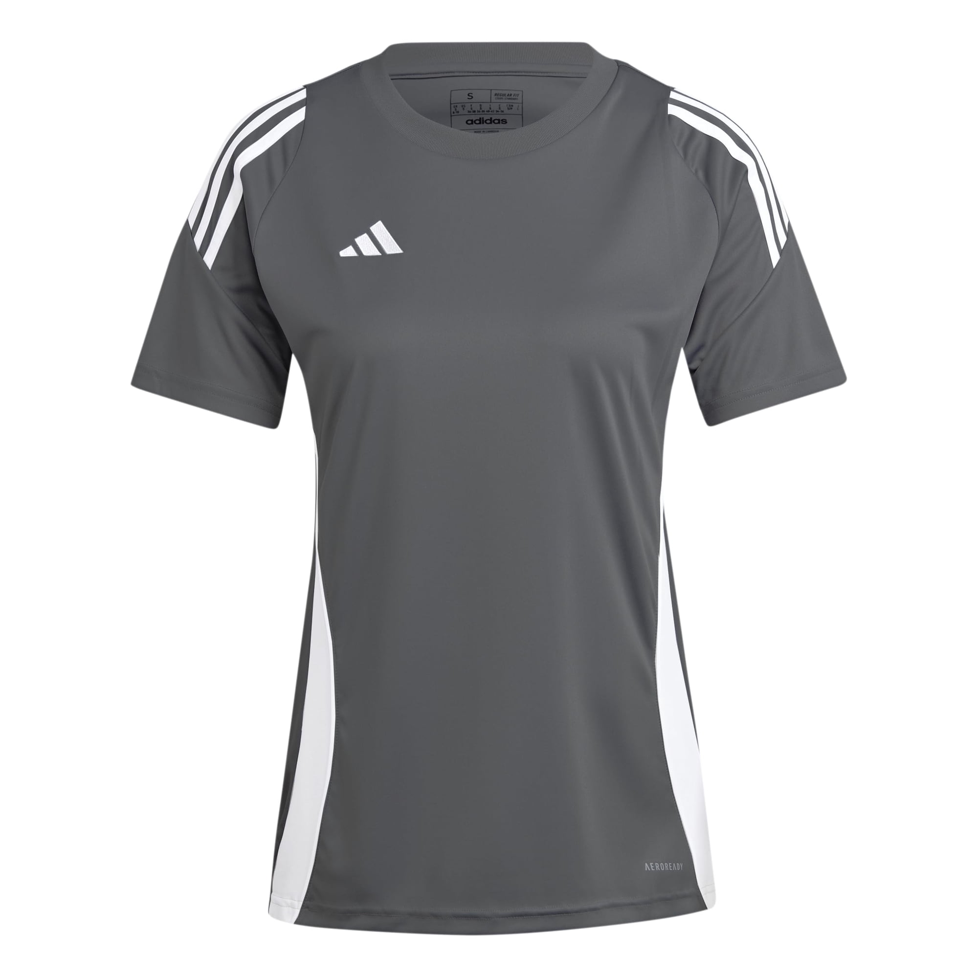 Camiseta Adidas Tiro 24 Team Mid Para Mujer, Color Gris Y Blanco (l)