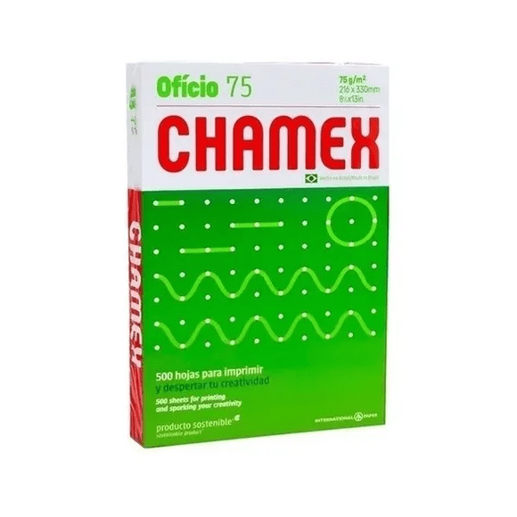 Papel Fotocopia Oficio 500 Hjs Chamex Blanco