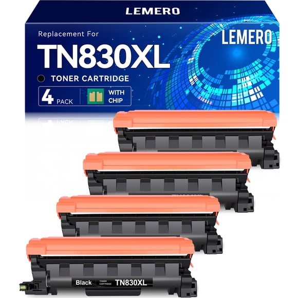 Tóner láser LEMERO TN830XL negro - Pack de 4