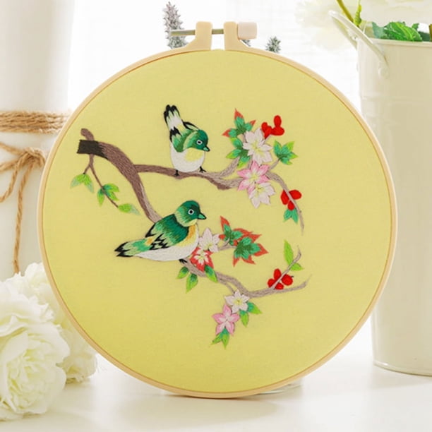 Embroidery Kit Birds Pattern Embroidery Kit For Beginner DIY Handmade Cross Stitch Set