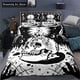 thumbnail image 1 of Black Skull Skeleton Bedding Set Paisley Floral Gothic Luxury Soft Bedding Set Bed Set Quilt Cover, 1 of 5