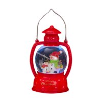 Magideal - Decoración Navideña Iluminada, Luces Navideñas, Decoraciones Resplandecientes, Decoración Navideña De Resina Para Mesa, Decoración De Sala De Estar , Linterna Roja