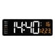thumbnail image 2 of Reloj De Pared Digital Grande Hora Fecha Temperatura Semana Pantalla USB Para Dormitorio Naranja, 2 of 3