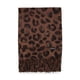 thumbnail image 1 of Bufanda Tipo Cashmere Estampado animal print leopardo Mujer con Flecos Invierno cafe Talla Única, 1 of 3