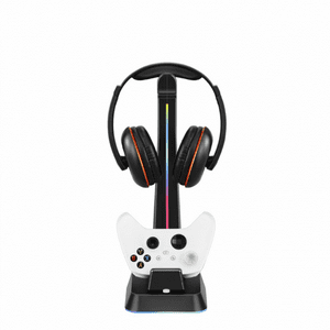 Genérico - Base De Carga Para Mandos De Juegos Multiplataforma Con Modos De Iluminación Led, 2 Puertos Usb, Sistema De Carga Inteligente Compatible Con Mandos Ps5/Ps4/Xbox/Switch Pro-Para Xbox