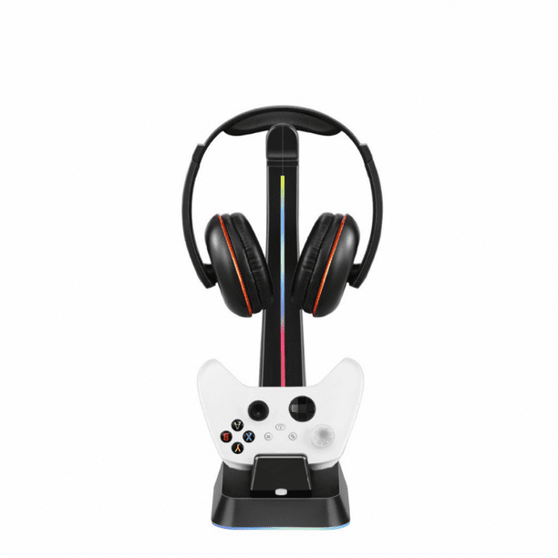 Base de carga para mandos de juegos multiplataforma con modos de iluminación LED, 2 puertos USB, sistema de carga inteligente compatible con mandos PS5/PS4/Xbox/Switch Pro-para Xbox