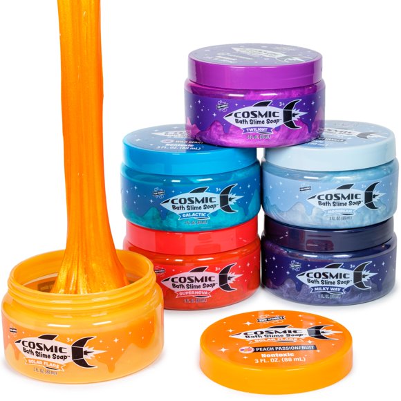 Jabón Bath Slime en tina Works Cosmic Kids, paquete de 6, 90 ml