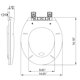 thumbnail image 2 of Asiento de inodoro IDEALHOUSE alargado 48 cm con cierre lento blanco, 2 of 7