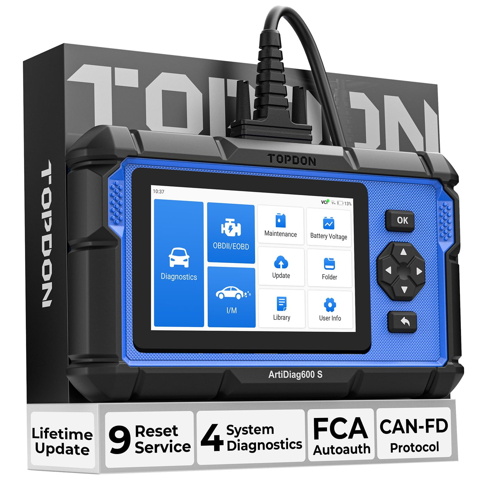 Escáner Obd2 Topdon Ad600s, Herramienta De Escaneo, Lector De Códigos, Diagnóstico