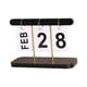 thumbnail image 2 of Calendario Perpetuo Simple Página Decorativa Calendario De Escritorio Giratorio Decoración Para El Hogar Negro, 2 of 3