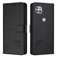 Funda Tipo Cartera Foxdock Para Motorola Moto G 5G 2020 Con Soporte, Ranuras, Rfid, Diseño De Gato