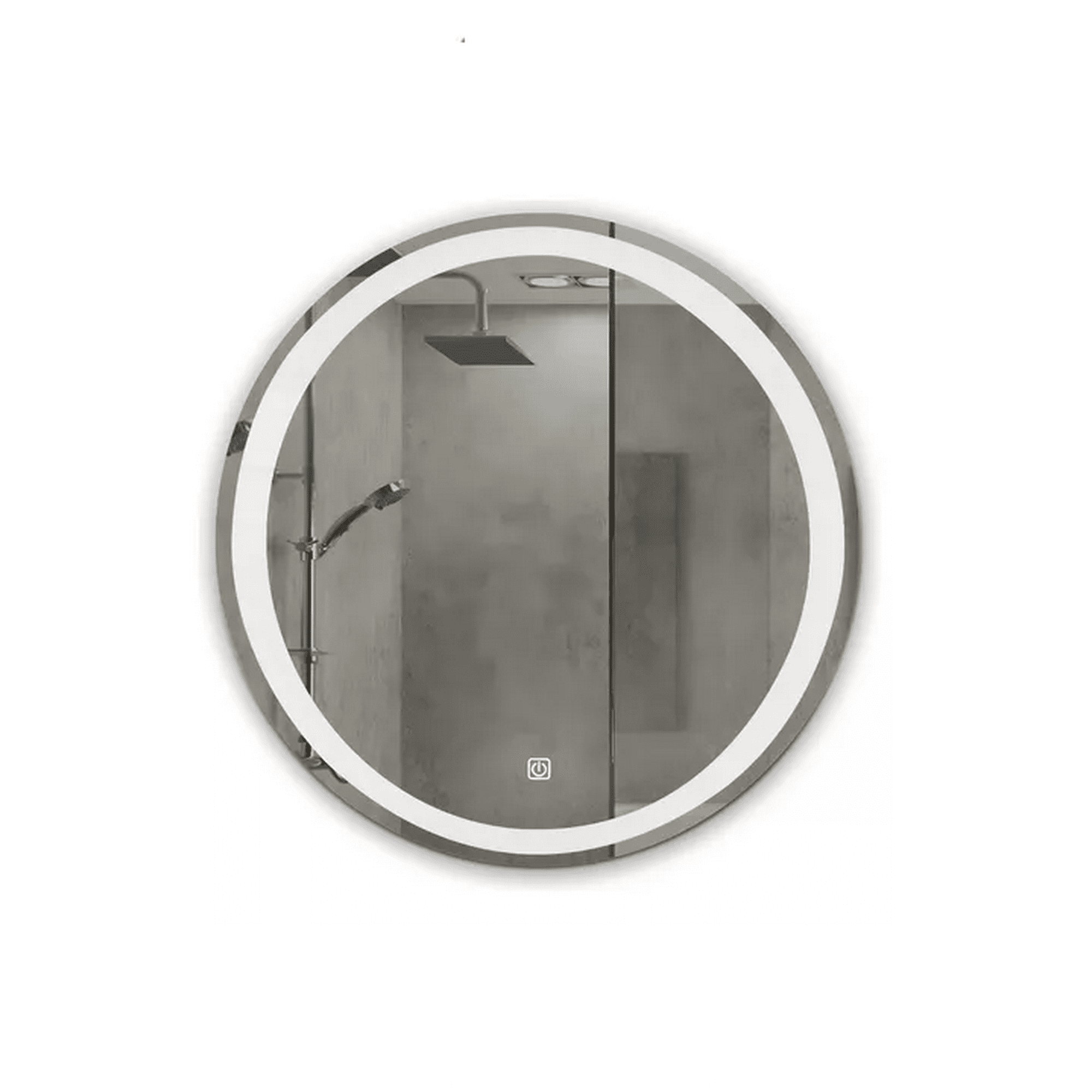 Genérico - Espejo Redondo Led Con Touch Joytek 60x60cm Marco Plateado