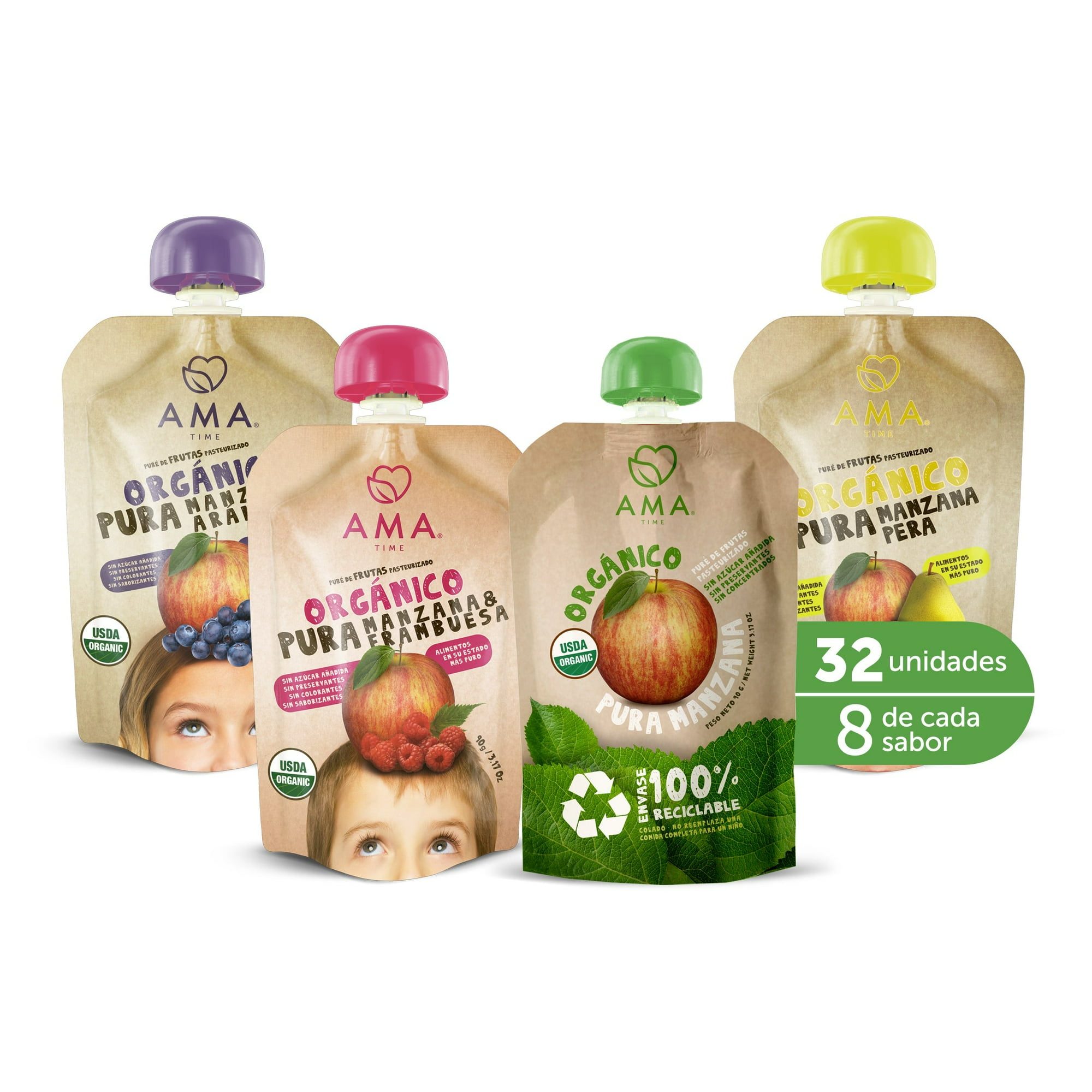 Pack 32 Compotas Mix Frutas Organicas