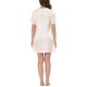 thumbnail image 3 of INSPIRE CHIC Camisón de satén a rayas para mujer Regreso a clases Manga corta Cuello en V Mini longitud Camisón de dormir Vestido de descanso sedoso XS Albaricoque, 3 of 5