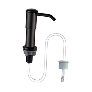 Bothyi - Dispensador De Jabón Para Fregadero Integrado Con Kits De Tubos De Extensión Para Baño, Recipiente De Bricolaje, Color Negro