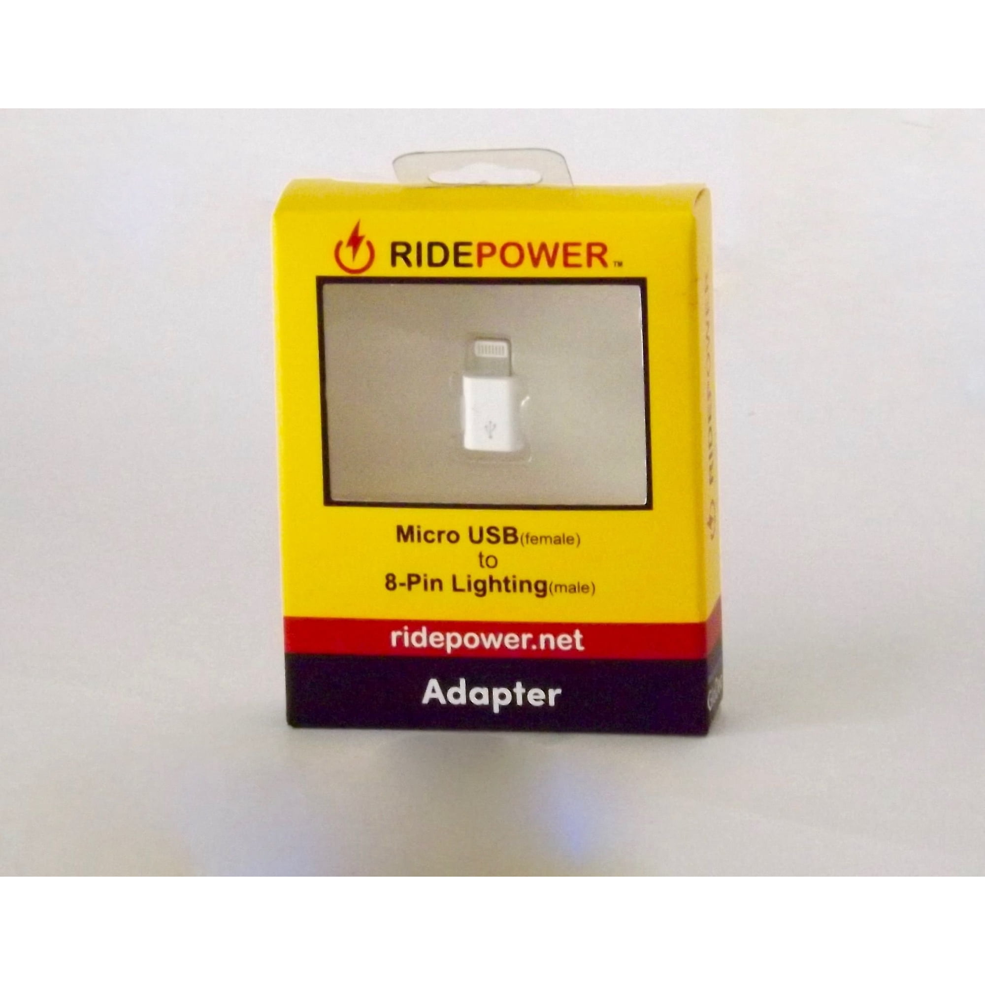 Adaptador Ridepower Micro Usb Hembra A Lightning Macho - Blanco