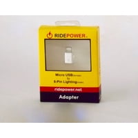 Adaptador Ridepower Micro Usb Hembra A Lightning Macho - Blanco
