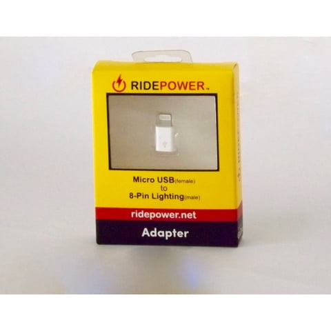 Adaptador Ridepower Micro Usb Hembra A Lightning Macho - Blanco