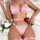 thumbnail image 4 of Conjunto de Lencería Rosa de Satén con Cadenas y Arnés – Tallas M y L, 4 of 5