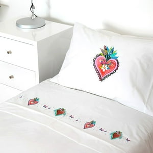 Tuyo Print - Juego De Sábanas 1 Pl Corazón Frida