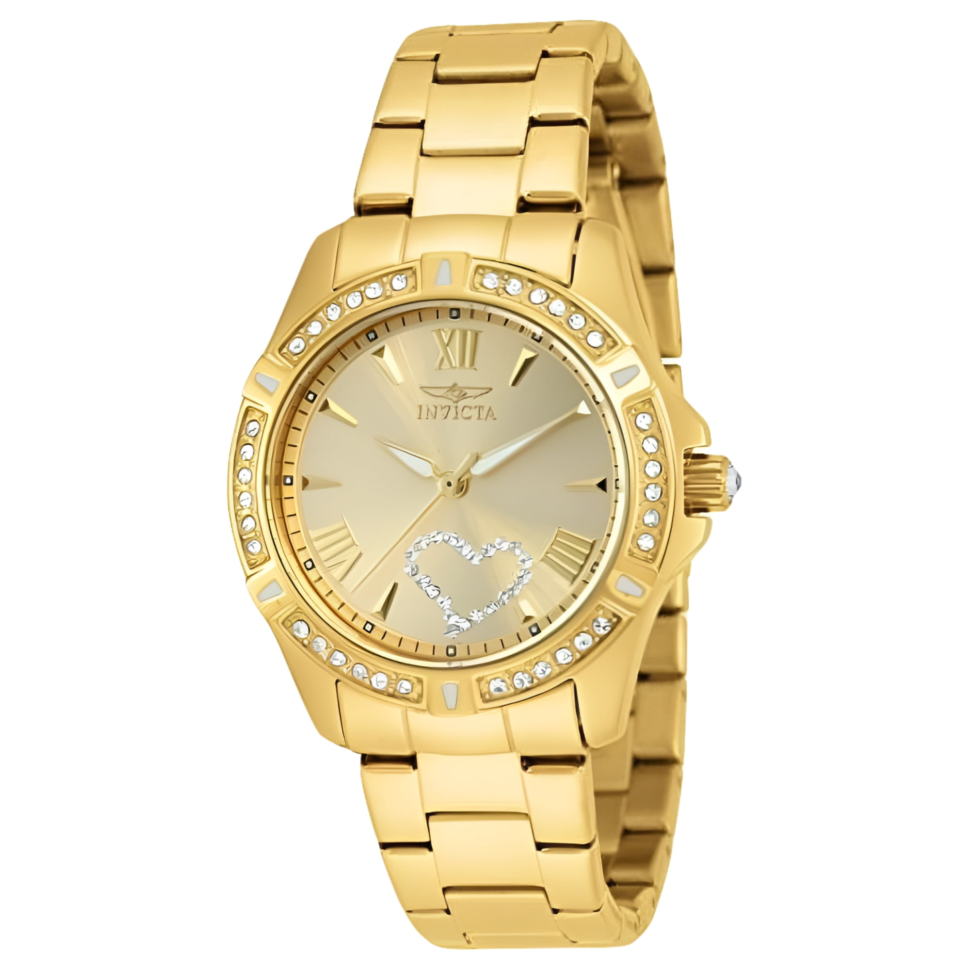 Reloj Análogo Invicta Angel Oro Ionizado 18K Mujer