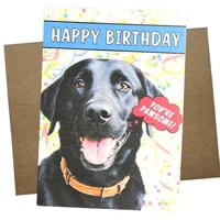 Whitman And Daughter - Tarjeta De Cumpleaños Whitman Y Hija Labrador Negro 18X13 Cm