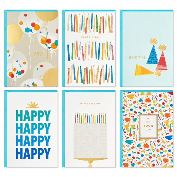 Surtido de tarjetas de cumpleaños Hallmark 36 tarjetas con sobres