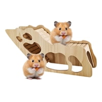 Xusx111 - Juguetes De Escalada De Hámster - Madera | Casa De Escaleras De Madera | Accesorios De Jaula De Puente De Hámster | Para Animales Pequeños, Ardillas, Ratones, Gerbils, Mascotas Enanas (Túnel