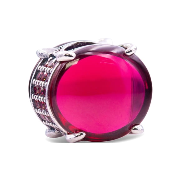 Charm Pandora Colours Fuchsia Rose Oval Cabochon