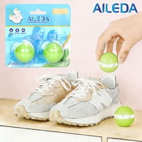 Aileda - Aromatizador Eliminador De Olores Zapatos/Botas 2 Pzas Olor A Menta