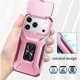thumbnail image 2 of Funda Armada para iPhone 17 Pro Max con Tapa Deslizante y Soporte Magnético Giratorio Rosa, 2 of 5